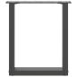 Preview: Couchtischbeine U-Form 2 Stk. Anthrazit 28x(42-43) cm Stahl