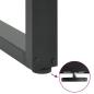 Preview: Couchtischbeine U-Form 2 Stk. Anthrazit 70x(72-73) cm Stahl