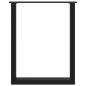 Preview: Couchtischbeine U-Form 3 Stk. Schwarz 70x(72-73) cm Stahl