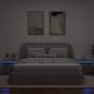 Preview: Wand-Nachttische mit LED-Leuchten 2 Stk. Betongrau