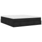 Preview: Ottoman-Bett mit Matratze Schwarz 160x200 cm Stoff