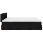 Preview: Ottoman-Bett mit Matratze Schwarz 180x200 cm Stoff