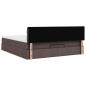 Preview: Ottoman-Bett mit Matratze Dunkelbraun 160x200 cm Stoff