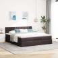Preview: Ottoman-Bett mit Matratze Dunkelbraun 160x200 cm Stoff