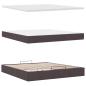 Preview: Ottoman-Bett mit Matratze Dunkelbraun 160x200 cm Stoff