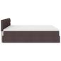 Preview: Ottoman-Bett mit Matratze Dunkelbraun 160x200 cm Stoff