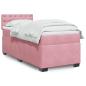 Preview: ARDEBO.de - Boxspringbett mit Matratze Rosa 90x200 cm Samt