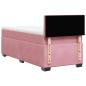 Preview: Boxspringbett mit Matratze Rosa 90x200 cm Samt