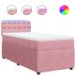 Preview: Boxspringbett mit Matratze Rosa 90x200 cm Samt