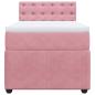 Preview: Boxspringbett mit Matratze Rosa 90x200 cm Samt