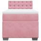 Preview: ARDEBO.de - Boxspringbett mit Matratze Rosa 90x200 cm Samt