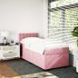 Preview: Boxspringbett mit Matratze Rosa 90x200 cm Samt