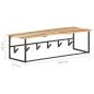 Preview: Garderobe mit Naturkante 100x34x38 cm Massivholz Akazie