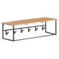 Preview: Garderobe mit Naturkante 100x34x38 cm Massivholz Akazie