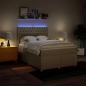 Preview: Boxspringbett mit Matratze Creme 160x200 cm Stoff