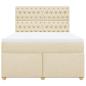 Preview: Boxspringbett mit Matratze Creme 160x200 cm Stoff