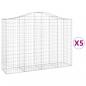 Preview: Gabionen mit Hochbogen 5 Stk. 200x50x140/160cm Verzinktes Eisen