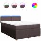 Preview: Boxspringbett mit Matratze Dunkelbraun 160x200 cm Stoff