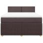 Preview: Boxspringbett mit Matratze Dunkelbraun 160x200 cm Stoff