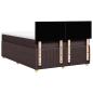 Preview: Boxspringbett mit Matratze Dunkelbraun 160x200 cm Stoff