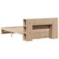 Preview: Massivholzbett mit Regal ohne Matratze 140x190 cm Kiefernholz