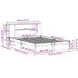 Preview: Massivholzbett mit Regal ohne Matratze 140x190 cm Kiefernholz