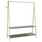 Preview: Kleiderständer mit Ablagen 132x45,5x150,5 cm Bambus