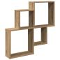 Preview: ARDEBO.de - Wandregal Artisan-Eiche 80x15x78,5 cm Holzwerkstoff