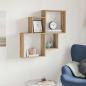 Preview: Wandregal Artisan-Eiche 80x15x78,5 cm Holzwerkstoff