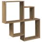 Preview: Wandregal Artisan-Eiche 80x15x78,5 cm Holzwerkstoff