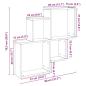 Preview: Wandregal Artisan-Eiche 80x15x78,5 cm Holzwerkstoff