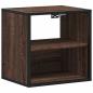 Preview: Wand-Nachttische 2 Stk. Braun Eichen-Optik 40x31x39,5 cm