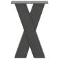 Preview: Couchtischbeine X-Form 2 Stk. Anthrazit 38x(42-43) cm Stahl