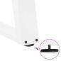 Preview: Couchtischbeine U-Form 2 Stk. Weiß 60x(42-43) cm Stahl