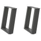 Preview: Couchtischbeine U-Form 2 Stk. Anthrazit 38x(42-43) cm Stahl