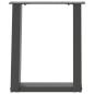 Preview: Couchtischbeine U-Form 2 Stk. Anthrazit 38x(42-43) cm Stahl