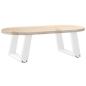 Preview: Couchtischbeine U-Form 2 Stk. Weiß 40x(30-31) cm Stahl