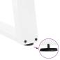 Preview: Couchtischbeine U-Form 2 Stk. Weiß 40x(30-31) cm Stahl
