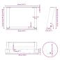 Preview: Couchtischbeine U-Form 2 Stk. Weiß 40x(30-31) cm Stahl