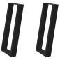 Preview: Konsolentischbeine U-Form 2 Stk. Schwarz 28x(72-73) cm Stahl