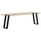 Preview: Konsolentischbeine U-Form 2 Stk. Schwarz 28x(72-73) cm Stahl