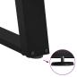 Preview: Konsolentischbeine U-Form 2 Stk. Schwarz 28x(72-73) cm Stahl