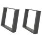 Preview: Couchtischbeine U-Form 2 Stk. Anthrazit 70x(42-43) cm Stahl