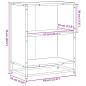 Preview: Bücherregal Sonoma-Eiche 60x35x76 cm Holzwerkstoff