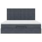 Preview: Ottoman-Bett mit Matratzen Dunkelgrau 180x200 cm Samt
