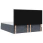Preview: Ottoman-Bett mit Matratzen Dunkelgrau 180x200 cm Samt