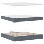 Preview: Ottoman-Bett mit Matratzen Dunkelgrau 180x200 cm Samt