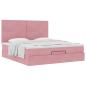 Preview: Ottoman-Bett mit Matratzen Rosa 180x200 cm Samt