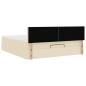 Preview: Ottoman-Bett mit Matratze Creme 160x200 cm Stoff