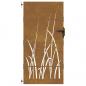 Preview: Gartentor 85x175 cm Cortenstahl Gras-Design